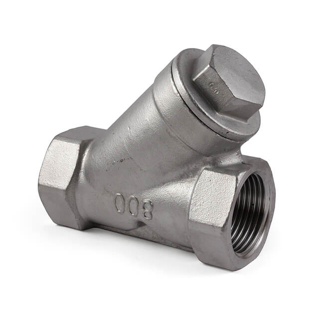 Клапан обратный нержавеющий муфтовый у-образный AISI 316 ДУ 50