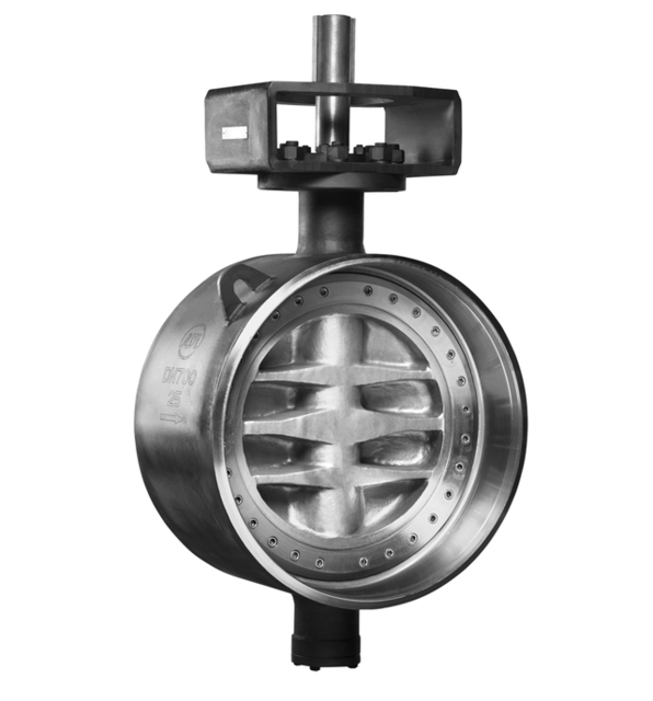 Затвор дисковый поворотный стальной запорно-регулирующий под приварку трехэксцентриковый с электроприводом с уплотнением металл по металлу с нержавеющим диском BROEN WCB ДУ 50 РУ 16
