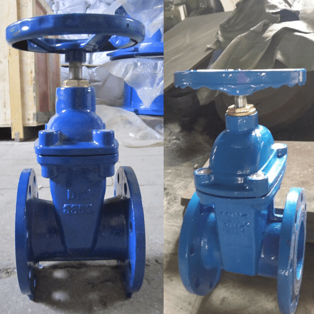 Задвижка чугунная с обрезиненным клином ВЧ50 30ч39р Ду100 Ру16 фланцевая