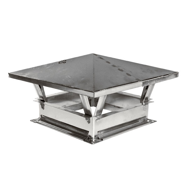 Зонт вытяжной вентиляционный стальной прямоугольный оцинкованный 2000х1000х2400х1400 мм