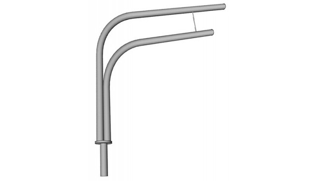 Кронштейн консольный двухрожковый однонаправленный К2-2,5-2,5-Ф6