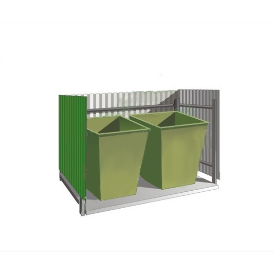 Контейнерная площадка открытая на 6 контейнеров