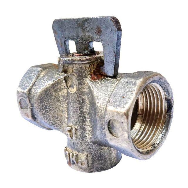 Кран пробковый латунный проходной муфтовый натяжной 11б12бк ДУ 25 РУ 1