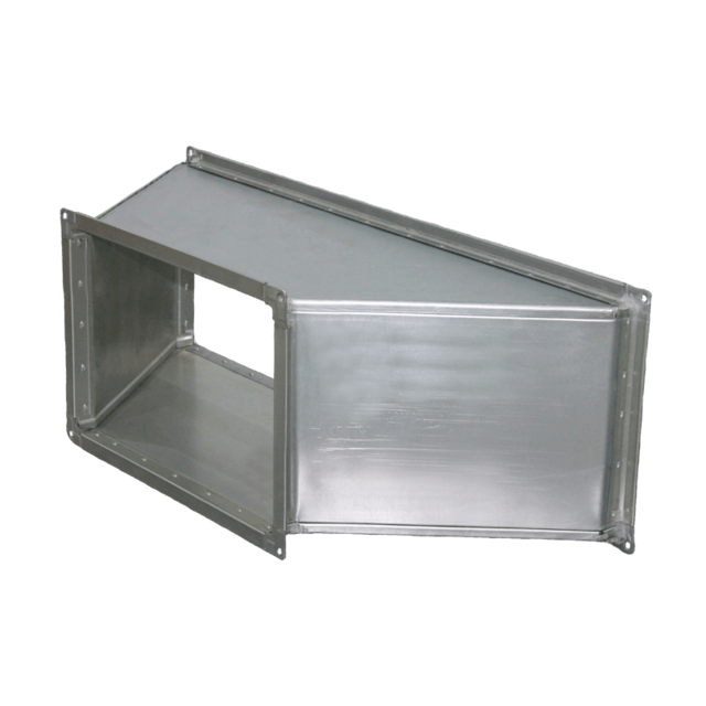 Переход вентиляционный прямоугольный оцинкованный 1600х2000х2000х2000х1 мм ВСН 353-86