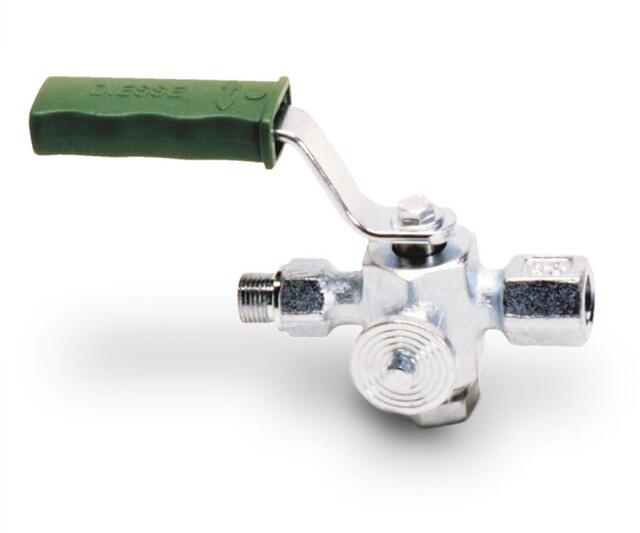 Кран цилиндрический стальной трехходовой резьбовой DIESSE DS PM18 ДУ 15 РУ 40