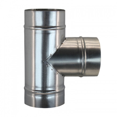 Тройник вентиляционный круглый Т-образный оцинкованный 160х160х0,55 мм