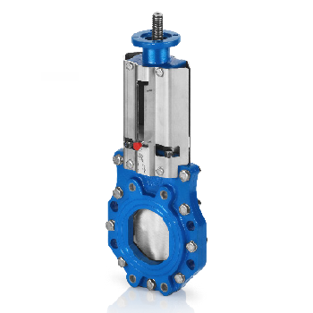 Задвижка шиберная нержавеющая GX5CrNiMo19-11-2 Tecofi VG6400-004ЕР Ду900 Ру10 межфланцевая, эл/п