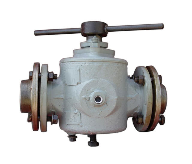 Кран пробковый стальной проходной фланцевый сальниковый 11с7бк ДУ 80 РУ 10