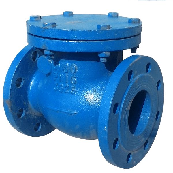 Клапан обратный поворотный чугунный фланцевый 19ч24бр ДУ 400 РУ 16