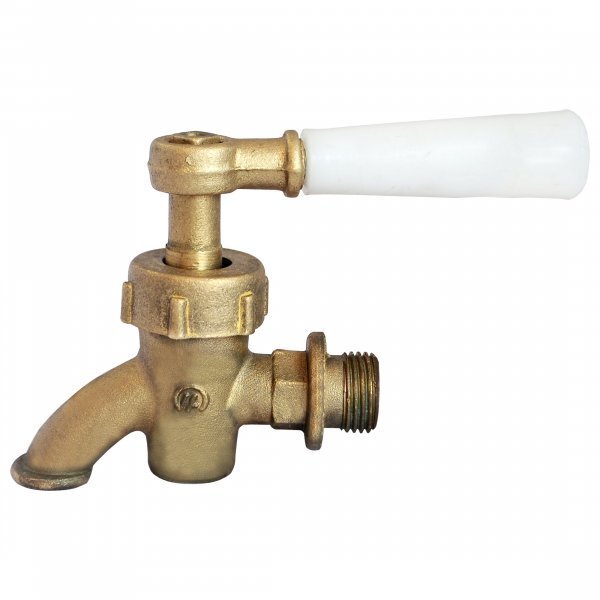 Кран пробковый латунный проходной цапковый сальниковый спускной 10б8бк1 ДУ 20 РУ 10