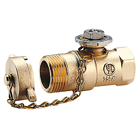 Кран шаровой латунный НР-ВР проходной двухходовой неполнопроходной с бабочкой Giacomini R248F ДУ 20-15