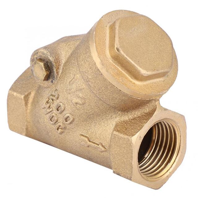 Клапан обратный поворотный латунный муфтовый 19б4нж ДУ 32 РУ 32