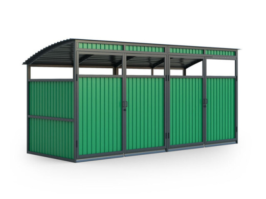 Контейнерная площадка закрытая на 4 контейнера