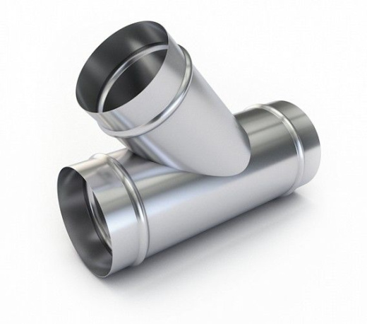 Тройник вентиляционный круглый косой оцинкованный 560х560х0,7 мм