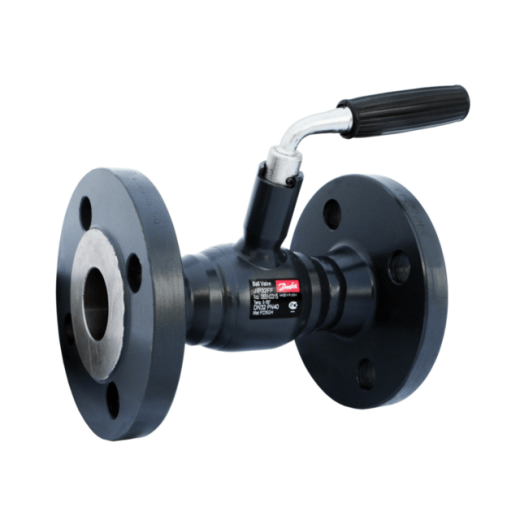 Кран шаровой стальной фланцевый проходной двухходовой полнопроходной с рычагом Маршал 11с67п 09Г2С ДУ 15 РУ 25 ГОСТ 28343-89