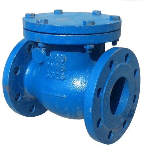 Клапан обратный поворотный стальной фланцевый 19с76нж ДУ 300 РУ 16